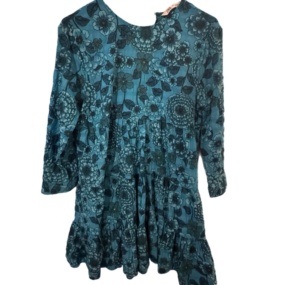 Zara Floral Teal Dress